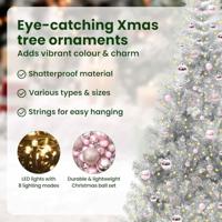 VidaXL Kunstmatig voorverlicht kerstboom met 300 led zilver 210 cm pet - thumbnail