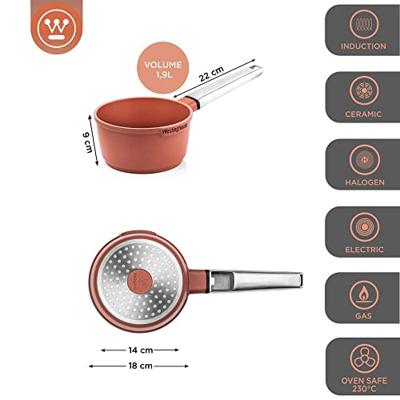 Westinghouse Performance Series Steelpan Inductie 18cm - Oven Geschikt - Rood Westinghouse Performance Series Steelpan Inductie 18cm - Oven Geschikt - Rood