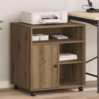 VidaXL Printerstand met opslag artisanaal eikenkleurig 60 x 50 x 67 cm - thumbnail