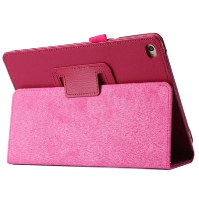 Litchi textuur horizontale Flip PU lederen beschermhoes met houder voor iPad mini 2019 (magenta)