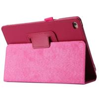 Litchi textuur horizontale Flip PU lederen beschermhoes met houder voor iPad mini 2019 (magenta) - thumbnail