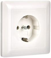 GIRA 044003 Wandcontactdoos met randaarde Inzetstuk System 55, Standaard 55, E2, Event, Event Clear, Event Opaque, Esprit, ClassiX Zuiver wit glanzend 1 stuk(s) - thumbnail