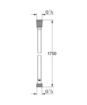 Doucheslang Grohe VitalioFlex 1,75 m Zilverkleurig Zilver