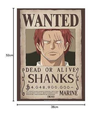 Poster One Piece - Wanted Shanks 38x52cm