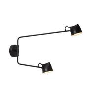 Lucide MILNE - Wandlamp - LED Dimb. - 2x8W 2700K - Zwart - thumbnail