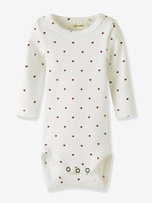 Body met lange mouwen baby meisjes LIL'ATELIER BABY hartjes ecru Body met lange mouwen baby meisjes LIL'ATELIER BABY hartjes ecru