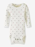 Body met lange mouwen baby meisjes LIL'ATELIER BABY hartjes ecru - thumbnail