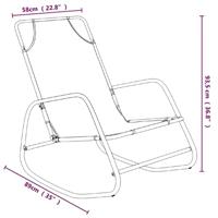 Ligstoelen 2 st schommelend staal en textileen groen - thumbnail