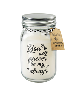 Geurkaars in glas - Forever be my always