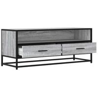 Tv-meubel 100x34,5x40 cm bewerkt hout metaal grijs sonoma eiken - thumbnail