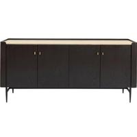 Kare Design Milano Dressoir - B180x D55 X H85 Cm - Zwart|Donkerbruin - thumbnail