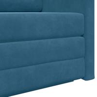 Slaapbank 110cm Blauw Fluweel - thumbnail