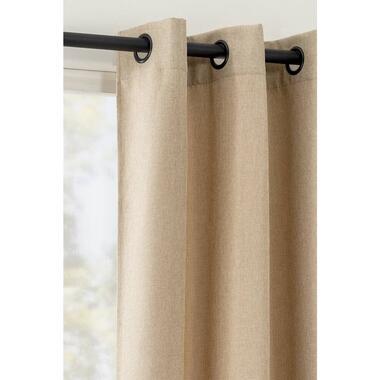 Gordijn Mila - lichtbruin - 140x280 cm (1 stuk) - Leen Bakker