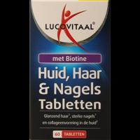 Lucovitaal Huid haar nagels met biotine 60 Tabletten - thumbnail