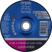 PFERD TOOLS 62217837 E 180-8 ZIRKON SG CAST+STEEL Afbraamschijf gebogen Diameter 180 mm Boordiameter 22.23 mm Grijs/grauw sferoïdisch gietijzer, Staal, Gegoten - thumbnail