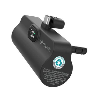 Powerbank Muvit for Change DP53D-R-PD Zwart 5000 mAh Powerbank Muvit for Change DP53D-R-PD Zwart 5000 mAh