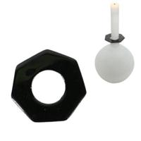 Stjernsund kaarsenring loua zwart glans 5,5 cm | 48 stuks - thumbnail