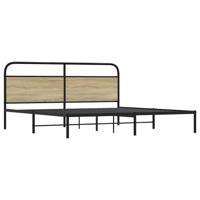 Bedframe zonder matras metaal sonoma eikenkleurig 180x200 cm - thumbnail