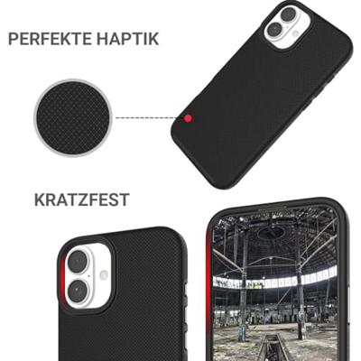 JT Berlin BackCase Pankow Solid Backcover Apple iPhone 16 Plus Zwart MagSafe compatible, Inductieve lading, Stootbestendig JT Berlin BackCase Pankow Solid Backcover Apple iPhone 16 Plus Zwart MagSafe compatible, Inductieve lading, Stootbestendig