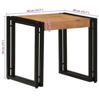 Salontafel Bruin 40 x 40 x 38 cm Massief acaciahout - thumbnail