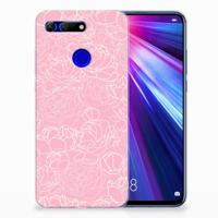 Honor View 20 TPU Case White Flowers - thumbnail