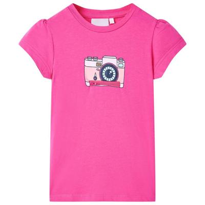 Kindershirt 128 donkerroze