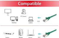 Equip 605549 RJ45 Netwerkkabel, patchkabel CAT 6 S/FTP 20.00 m Groen Vergulde steekcontacten 1 stuk(s) - thumbnail