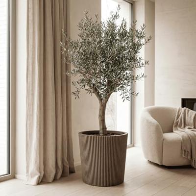 Capi groove nl conisch vaas 36x34 cm zwart goud