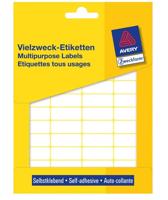 Avery Zweckform 3319 mini etiketten ft 29 x 18 mm (b x h), 960 etiketten, wit - thumbnail