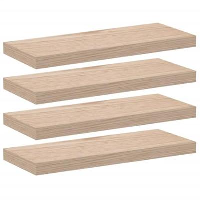 Wandschapppen 4 st 60x23,5x4 cm bewerkt hout - thumbnail