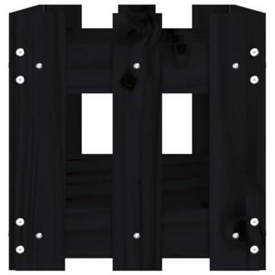 Plantenbak verhoogd hekontwerp 150x30x30 cm grenenhout zwart