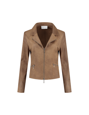 Helena Hart 7288 Zipper Biker Blazers Camel