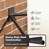 VidaXL Vlaggen mast houder zwart 11,5 x 7,5 x 0,2 cm staal - thumbnail