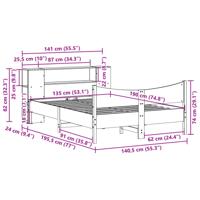 Bedframe zonder matras massief grenenhout wit 135x190 cm - thumbnail
