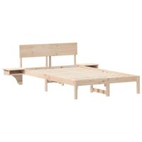 Bedframe met nachttafels Bruin 120 x 200 cm Massief grenenhout - thumbnail