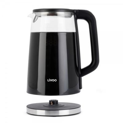 Digitale waterkoker - LIVOO - DOD198 - 2200 W - 1,7 L - Helder glas