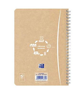 Oxford Touareg spiraalschrift, 180 bladzijden, ft A5, geruit 5 mm, geassorteerde kleuren