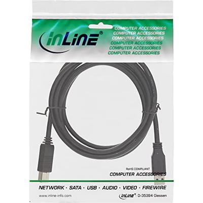 InLine 4043718129942 USB-kabel 2 m USB 3.2 Gen 1 (3.1 Gen 1) USB B USB A Zwart