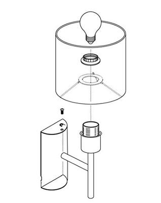 Eglo WandlampPasteri met witte lampenkap - 94924