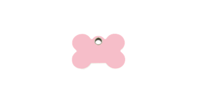 Bone IV plastic dierenpenning small/klein 2,55 cm x 1,72 cm RedDingo - Reddingo