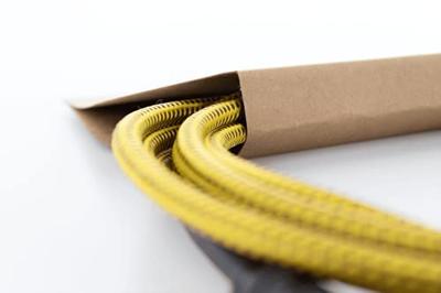 Cordial 14764 Jackplug Instrumenten Aansluitkabel [1x Jackplug male 6,3 mm (mono) - 1x Jackplug male 6,3 mm (mono)] 3 m Zwart, Geel Textielmantel