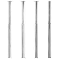 Tafelpoten telescopisch 4 st 710-1100 mm chroomkleurig - thumbnail