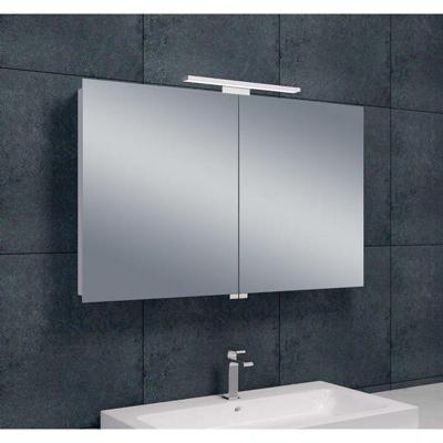 Spiegelkast Wiesbaden met Led Verlichting 100x60 Aluminium
