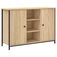Dressoir 100x35x70 cm bewerkt hout sonoma eikenkleurig - thumbnail