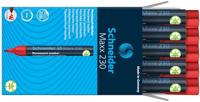 Schneider Marker permanent 230 rond rood 10st - thumbnail
