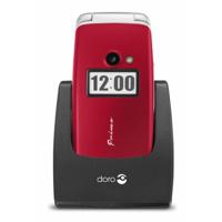 Primo 413 by Doro, all carriers, 32 GB, mobiele telefoon met grote toetsen met tafellaadstation rood - thumbnail
