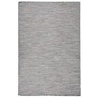 VidaXL Buitenkleed platgeweven 120x170 cm bruin en blauw - thumbnail