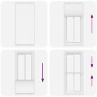 Pliss rolgordijn 90x200 cm stofbreedte 89,4 cm polyester wit - thumbnail