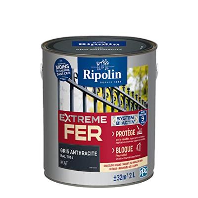 IJzerverf - RIPOLIN - 395988 - Antracietgrijs - Mat - 2 L