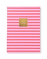HEMA Dagplanner 21x15.5cm rood-roze - thumbnail